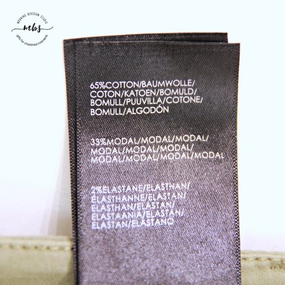 Liverpool Buddy Mid Rise Trouser Cotton Blend Shorts Green Women 6/28 - Picture 6 of 9